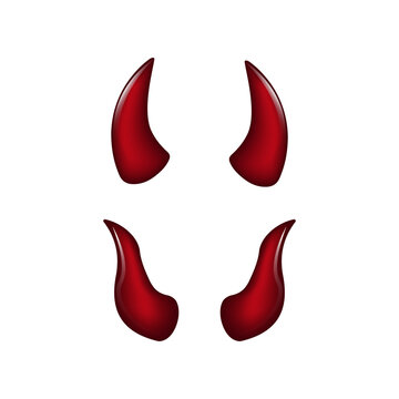 Devils Horns. Good For Halloween Party. Satan Horns Symbol Isolated Illustration