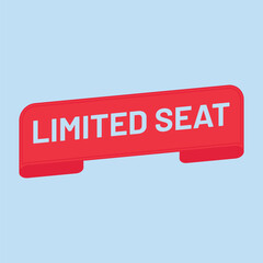limited seat button label clipart