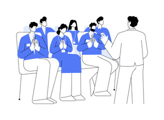 Business conference abstract concept vector illustration.