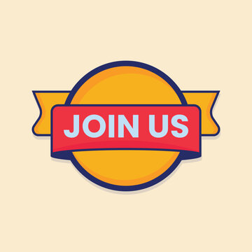 join us button label clipart