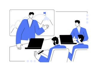 Leadership training abstract concept vector illustration.