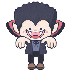 Cute Halloween vampire character