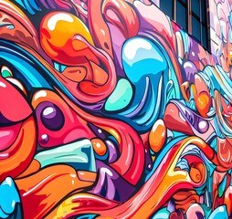 Obraz premium abstract colorful background with fishes