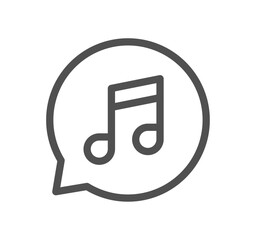Music related icon outline and linear vector.