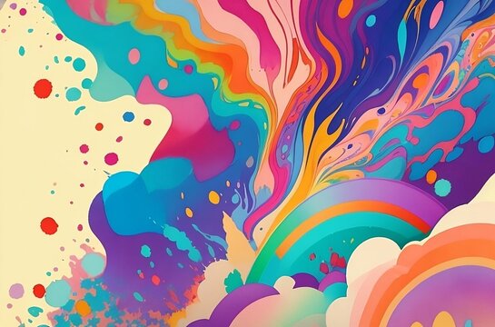 Artistic Abstraction patterns: Unique Watercolor-Inspired Vector Design Generative AI Style backgrounds 