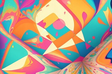 Fototapeta na wymiar Adobe Illustrator Art of a Colorful Abstract Pattern Unique Watercolor-Inspired Vector Generative AI