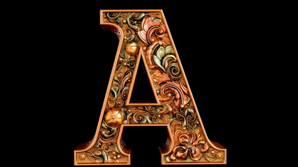 Naklejka premium Letters of the alphabet A in different styles