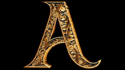 Letters of the alphabet A in different styles

