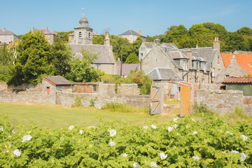 The charming and quaint rural medieval village of Culross, a popular filming location in historic Fife, Scotland, UK.