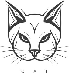 Fototapeta na wymiar Modern abstract vector cat logo template