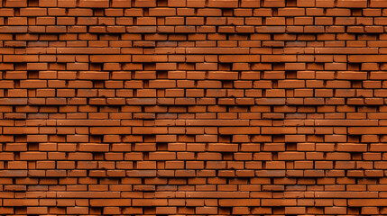 Fototapeta na wymiar Seamless brick wall pattern, created with AI Generative Technology