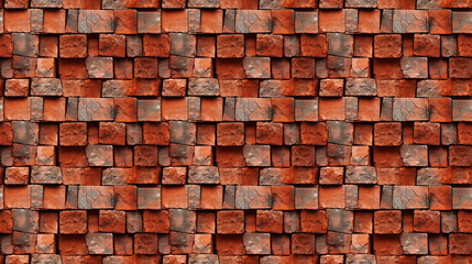 Seamless brick wall pattern, created with AI Generative Technology