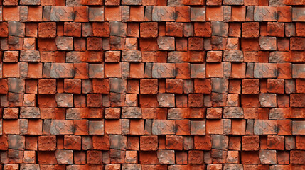 Obraz premium Seamless brick wall pattern, created with AI Generative Technology