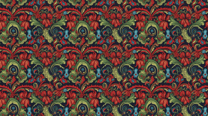 Seamless velvet pattern, created with AI Generative Technology