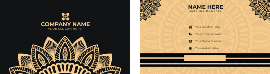 Free Black and Gold Business Card Design