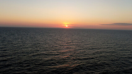 Sunset and Clouds over the Ocean