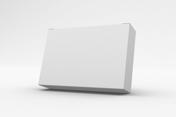 Rectangular pill blister box, packaging template for product design mockup. On transparent background