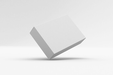 Rectangular pill blister box, packaging template for product design mockup. On transparent background