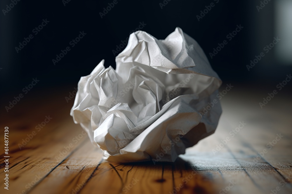 Aufkleber crumpled paper. generated by ai.