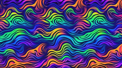 abstract modern design wallpaper made out of neon light waves, ai generated image