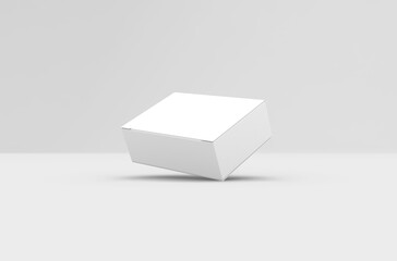 Small push pins box packaging mockup for brand advertising on a transparent background.