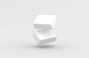 Small push pins box packaging mockup for brand advertising on a transparent background.