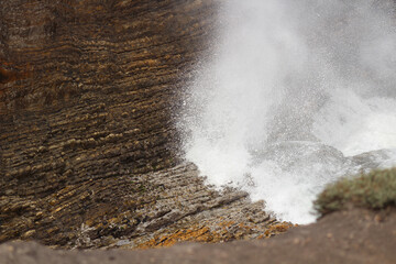 waterfall on the rocks