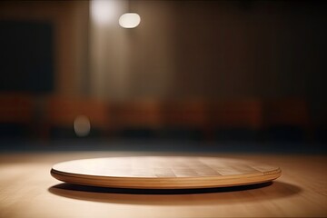Obraz premium rustic wooden plate on a wooden table