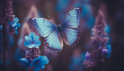 Fototapeta na wymiar The vibrant butterfly beauty in nature is a gift generated by AI