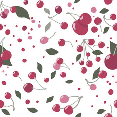 Seamless eps pattern with cherry