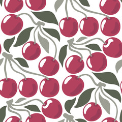 Seamless eps pattern with cherry
