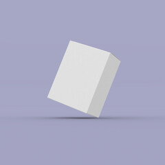 Box, packaging template for product design mockup. Right tilted position