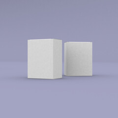 Box, packaging changeable template for product design mockup. Front view.