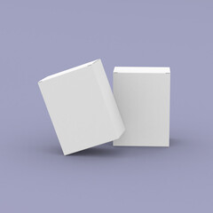 Box, packaging template for product design mockup. On clean background