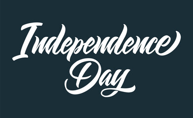 Happy Independence Day of America typography with hand-drawn lettering. illustration.
