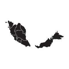 Malaysia map icon vector