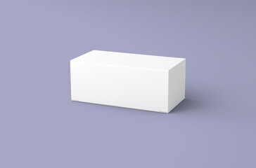 Realistic box packaging mockup for tea advertising on clean background.