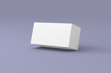 Realistic box packaging mockup for tea advertising on clean background.