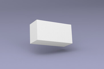 Realistic box packaging mockup for tea advertising on clean background.