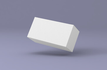 Realistic box packaging mockup for tea advertising on clean background.