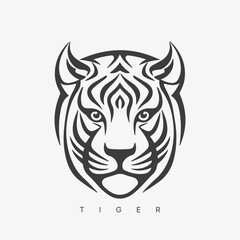 Naklejka premium Modern abstract vector tiger logo template