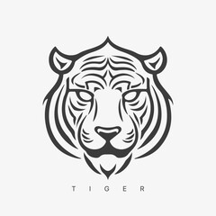 Modern abstract vector tiger logo template