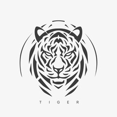 Modern abstract vector tiger logo template