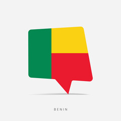 Benin flag bubble chat icon