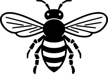 Bee - High Quality Vector Logo - Vector illustration ideal for T-shirt graphic