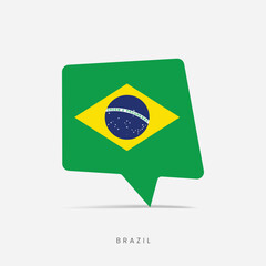 Brazil flag bubble chat icon