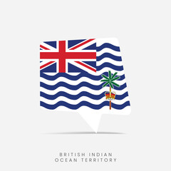 Obraz premium British Indian Ocean Territory flag bubble chat icon