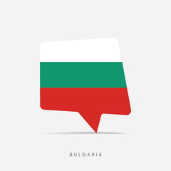 Obraz premium Bulgaria flag bubble chat icon