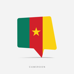 Cameroon flag bubble chat icon