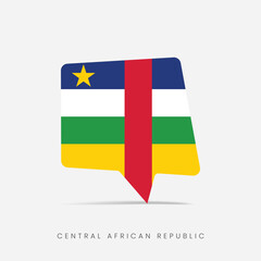 Central African Republic flag bubble chat icon